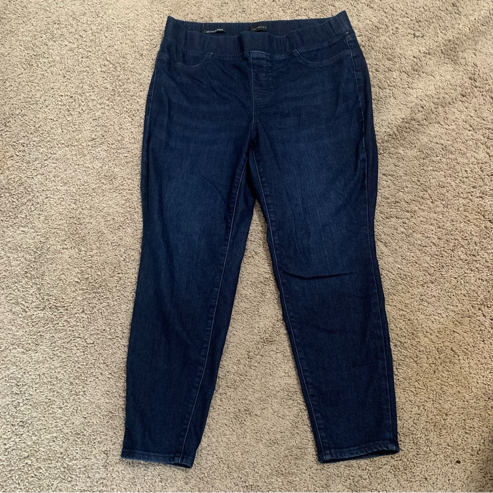 Talbots Dark Wash Pull-On Jegging 14 Petite
